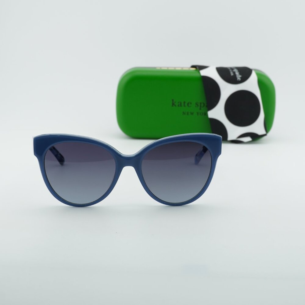 Kate Spade AUBRIELLA/G/S 0PJP 9O Cat Eye Sunglasses - Blue/Grey - Picture 4 of 11